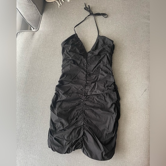 Glassons Black Ruched Backless Dress - Picture 1 of 3